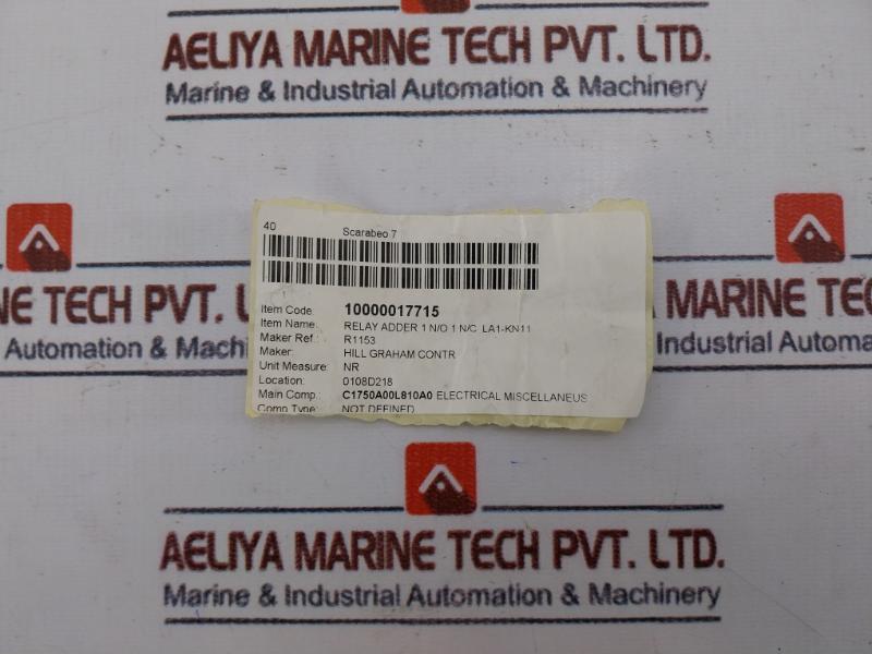 Telemecanique La1Kn11 Auxiliary Contact Block W913791950311 690V 10A A600, Q600