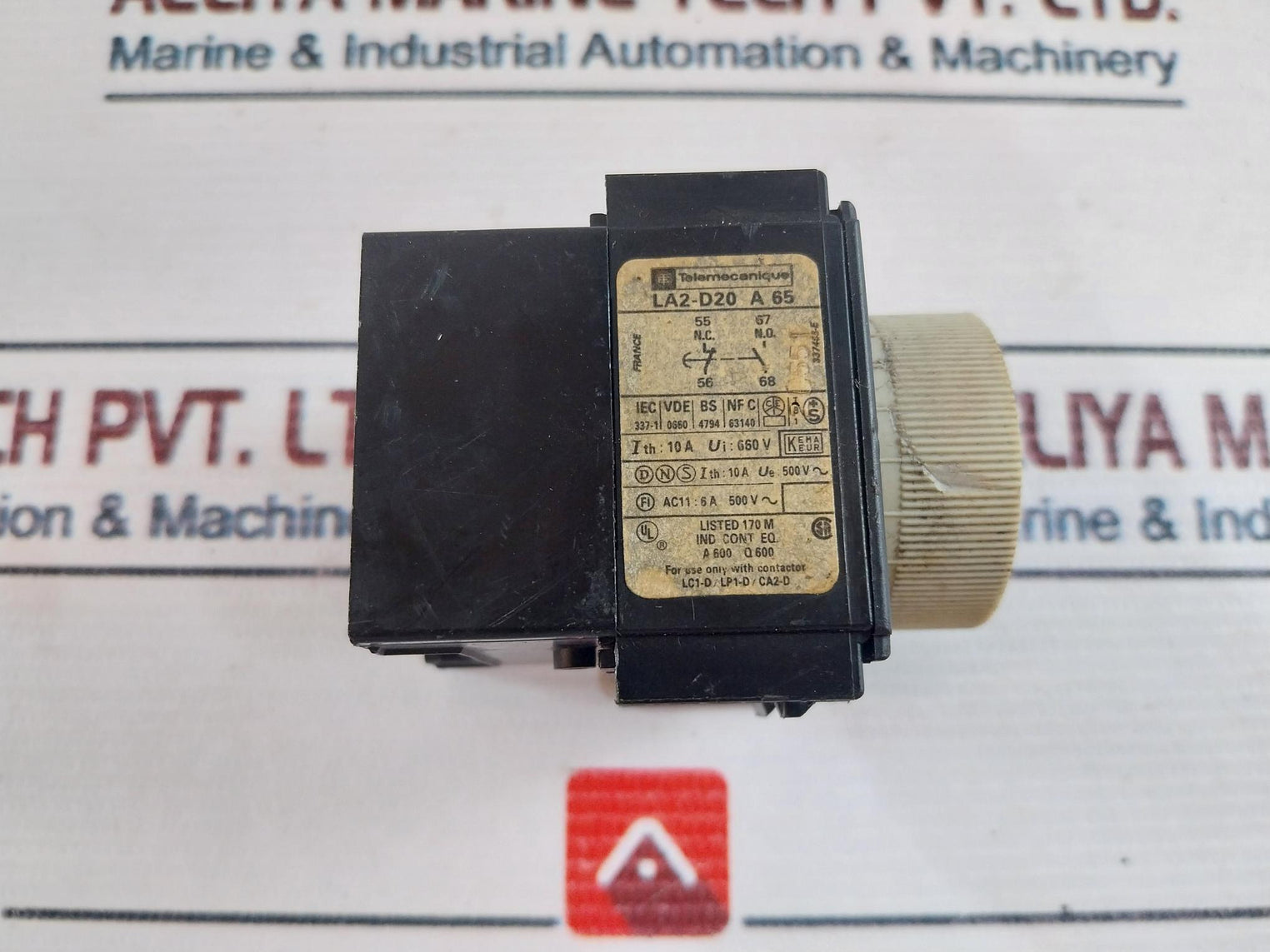 Telemecanique La2-d20 A65 Travail On Delay Time Block 0.1-3s