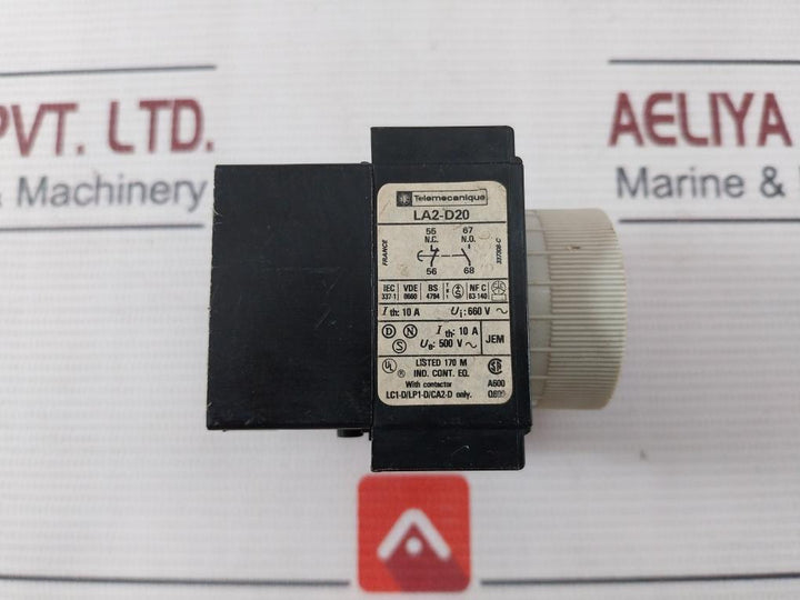 Telemecanique La2-d20 Time Delay Module 0.1-3S 660V 10A