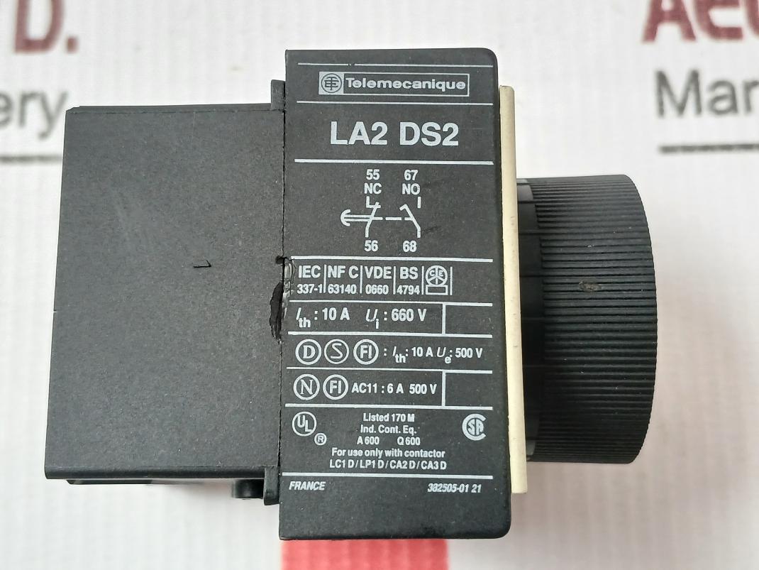 Telemecanique La2 Ds2 Time Delay Auxiliary Contact Block 660V 10A