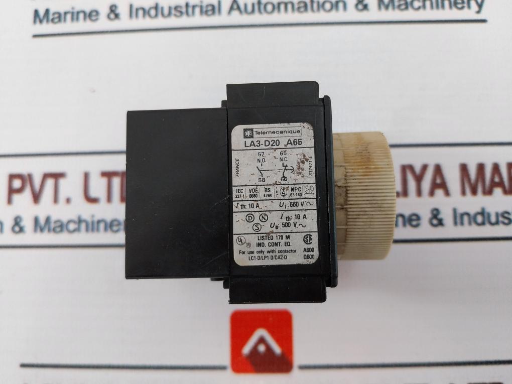 Telemecanique La3-d20-a65 Timer Delay Block 0,1-3s 10a