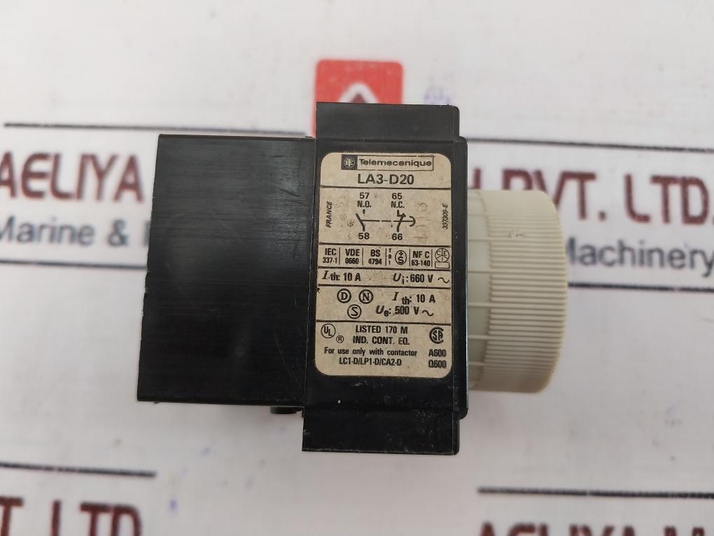 Telemecanique La3-d20 Time Delay Block 0.1-3s