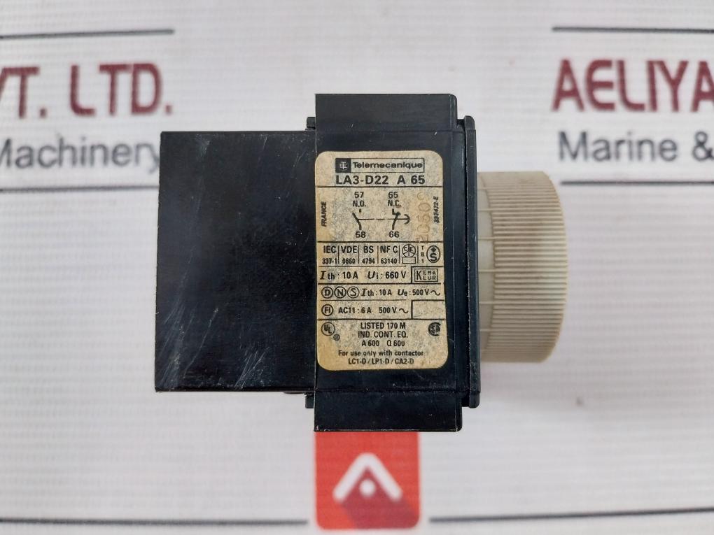 Telemecanique La3-d22 A65 Time Delay Module 0.1-30S 660V 500V 10A