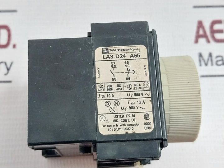 Telemecanique La3-d24 A65 Repos Off Delay Timer 660V