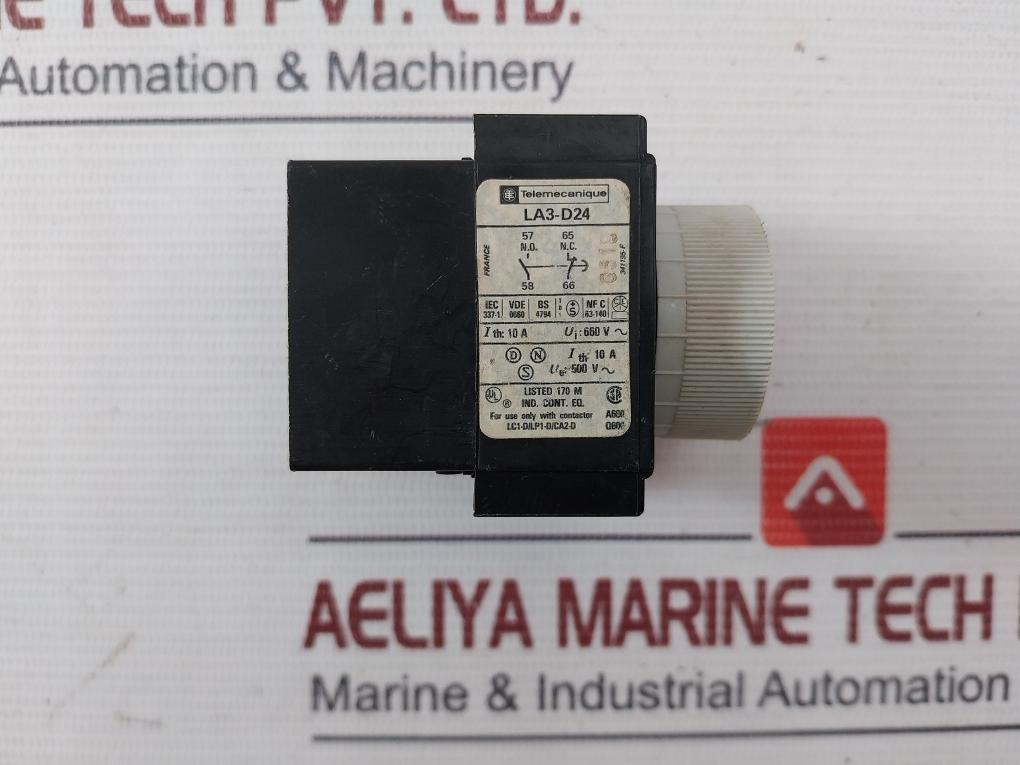Telemecanique La3-d24 Time Delay Module Lc1-d/Lp1-d/Ca2-d 10-180S 660V 10A