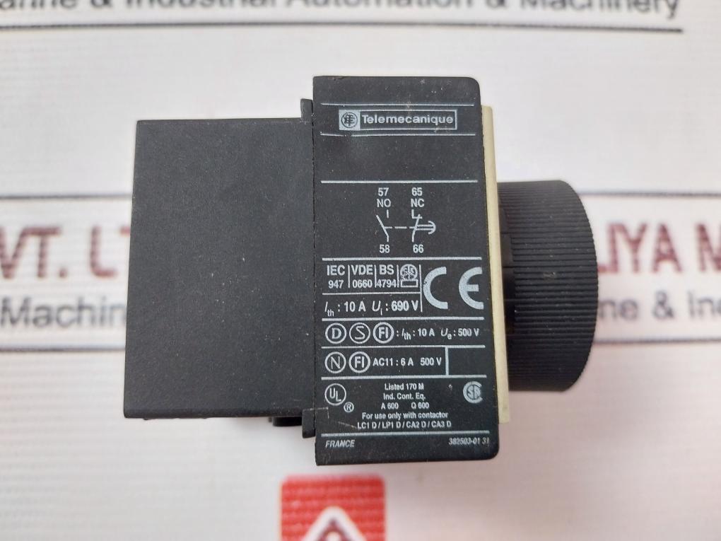 Telemecanique La3 Dr4 Time Delay Block 10-180S, 10A, 690 V