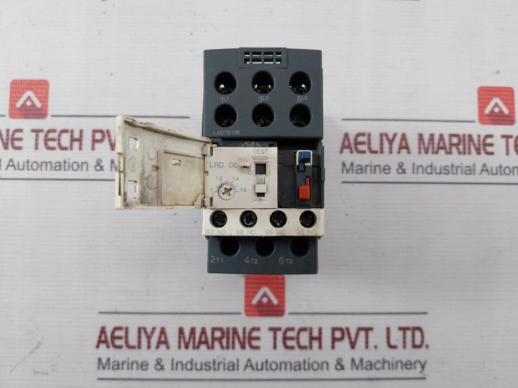 Telemecanique Lad7B106 Adapter Terminal Block W/ Overload Relay Vu06 Iea10