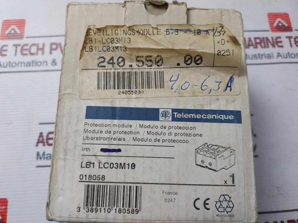 Telemecanique Lb1 Lc03M10 Integral Starter Overload 690V