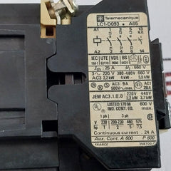 Telemecanique LC1-D093.A65 Auxiliary Contactor
