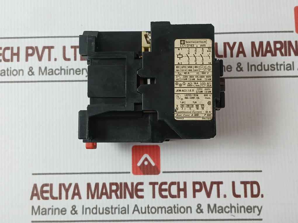 Telemecanique Lc1-d163.A65 Contactor 660V 40A 50-60Hz A600 P600