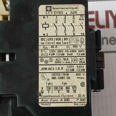 Telemecanique Lc1-d163.A65 Contactor 660V 40A 50-60Hz A600 P600