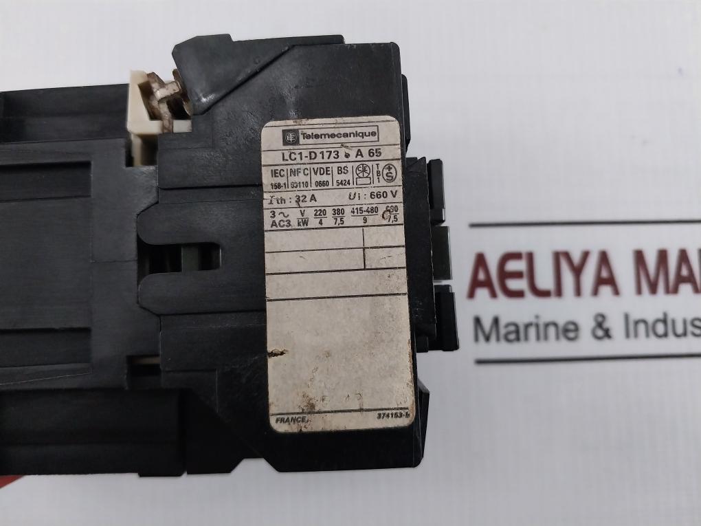 Telemecanique Lc1-d173.A65 Contactor 32A 660V 380V 50Hz 374153-b