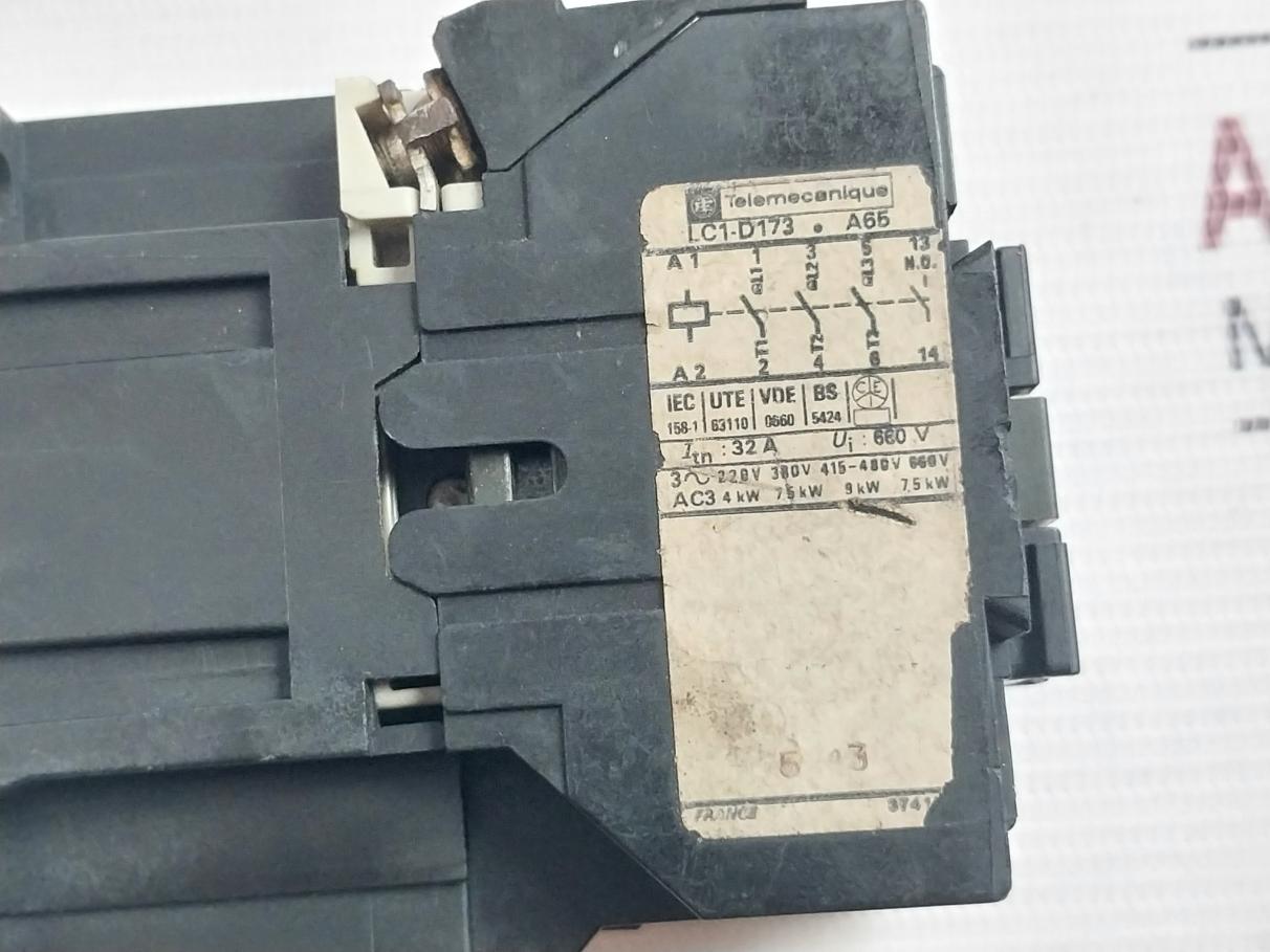 Telemecanique Lc1-d173 Magnetic Power Contactor 32A 50-60Hz