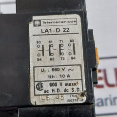 Telemecanique Lc1-d259 Contactor W/ La1-d22 Aux Contact
