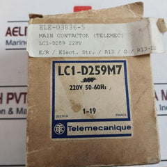 Telemecanique Lc1-d259 Main Contactor 40A 660V