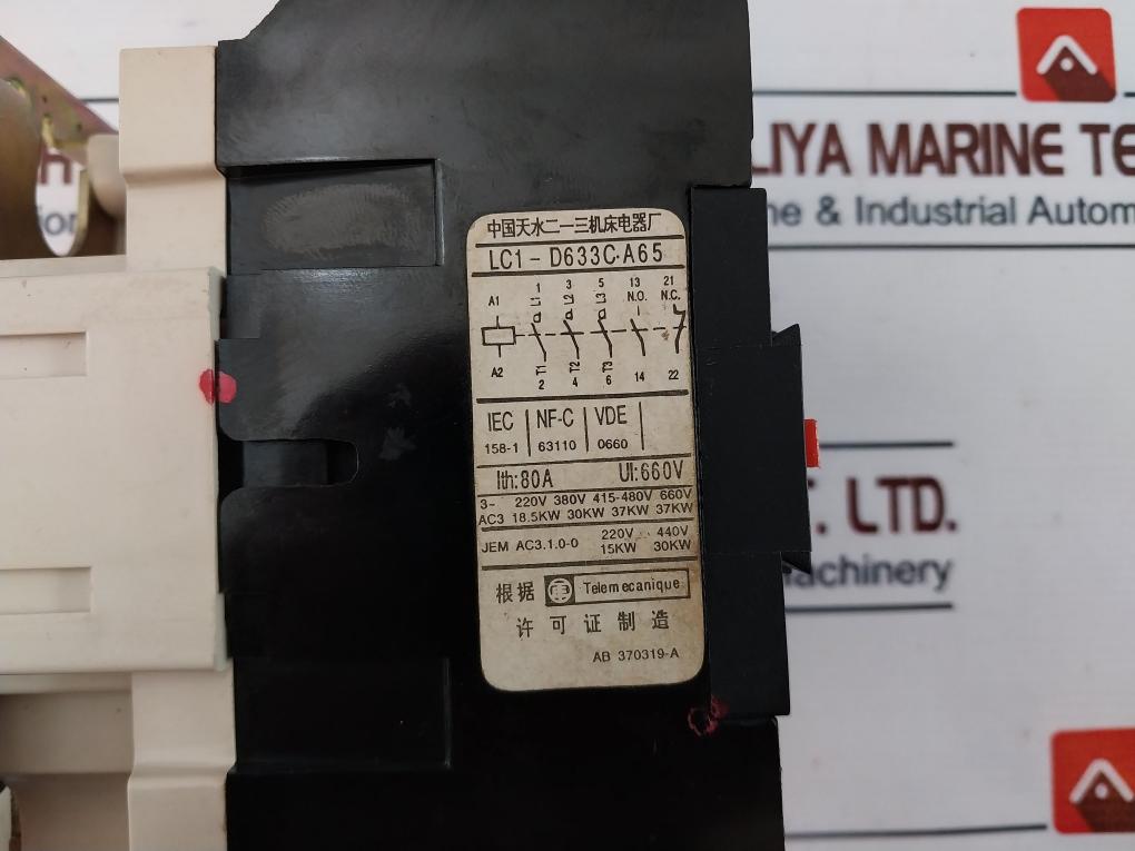 Telemecanique Lc1-d633C-a65 Ac Contactor 80A