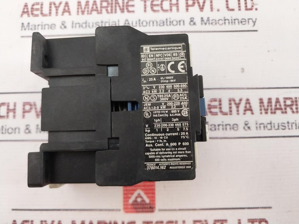 Telemecanique Lc1 D09 00 Contactor 25a 1000v