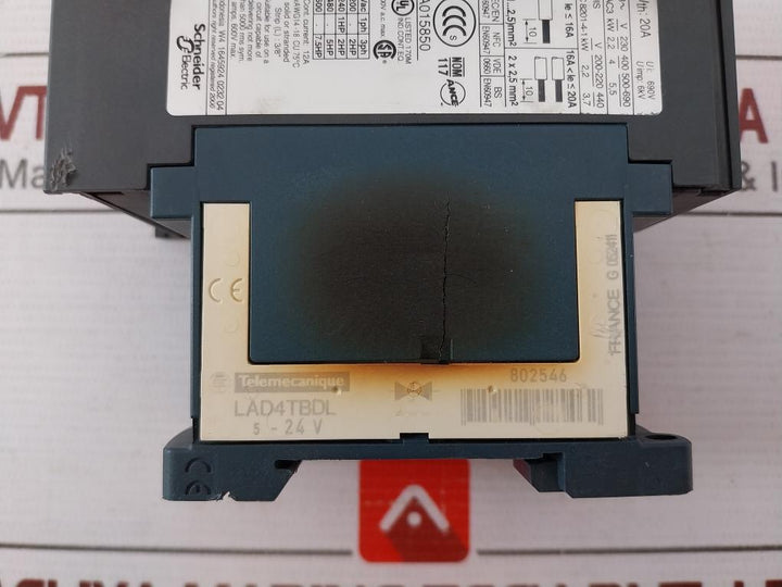Telemecanique Lc1D093 3 Pole Contactor 600Vac Max. 5-24V