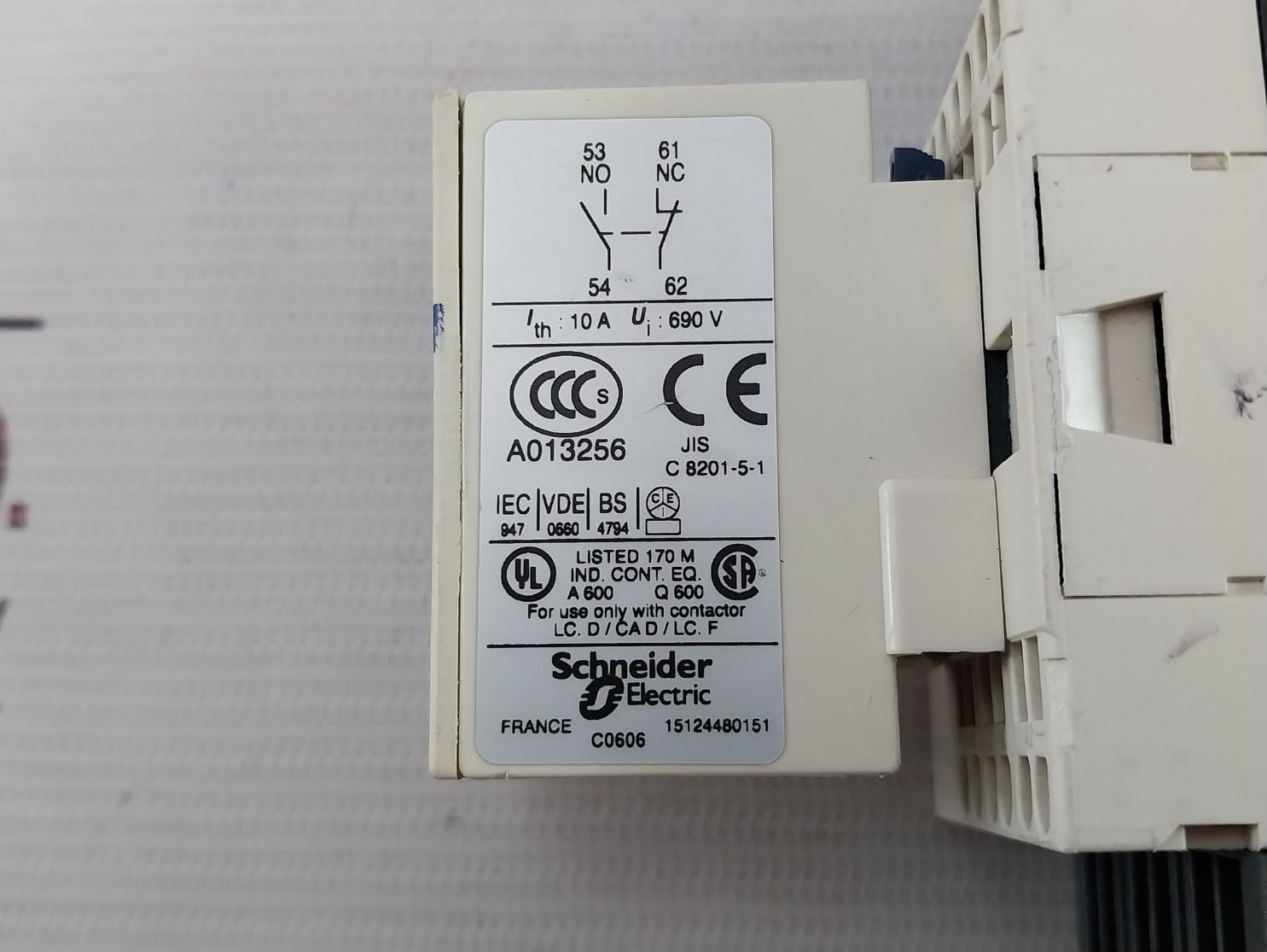 Telemecanique Lc1D093 Bd 3-pole Contactor 24Vdc 600V Ac Max 12A