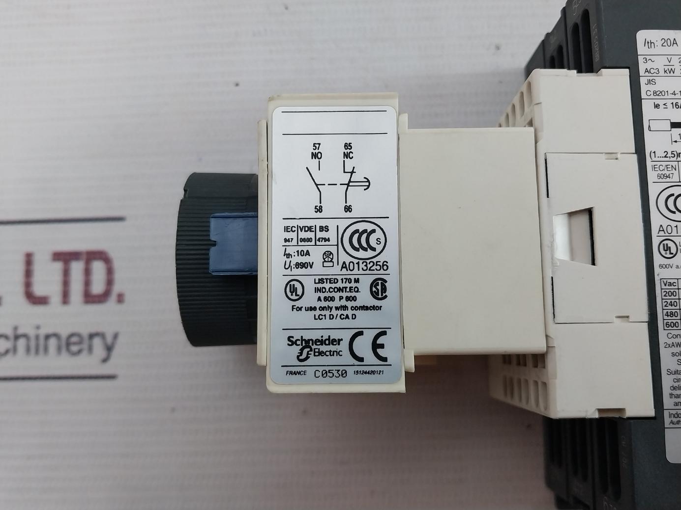 Telemecanique Lc1D093 Bd Contactor 12A A013256