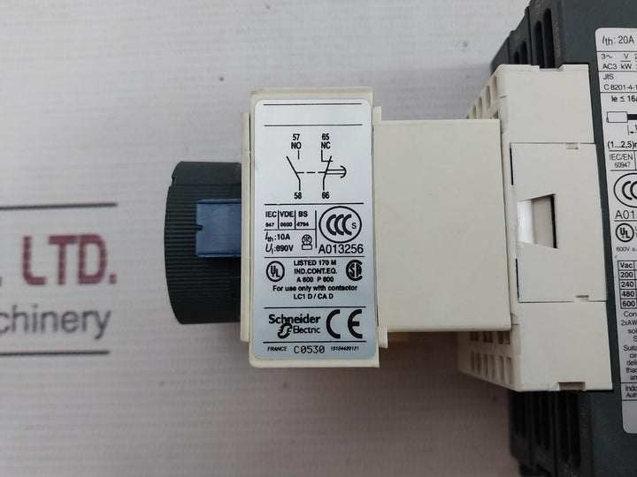 Telemecanique Lc1D093 Bd Contactor 12A A013256