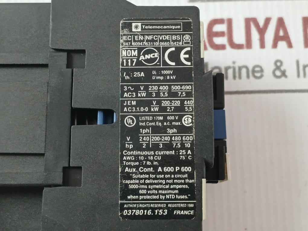 Telemecanique Lc1 D12 10 Contactor Unit