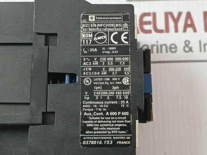 Telemecanique Lc1 D12 10 Contactor Unit