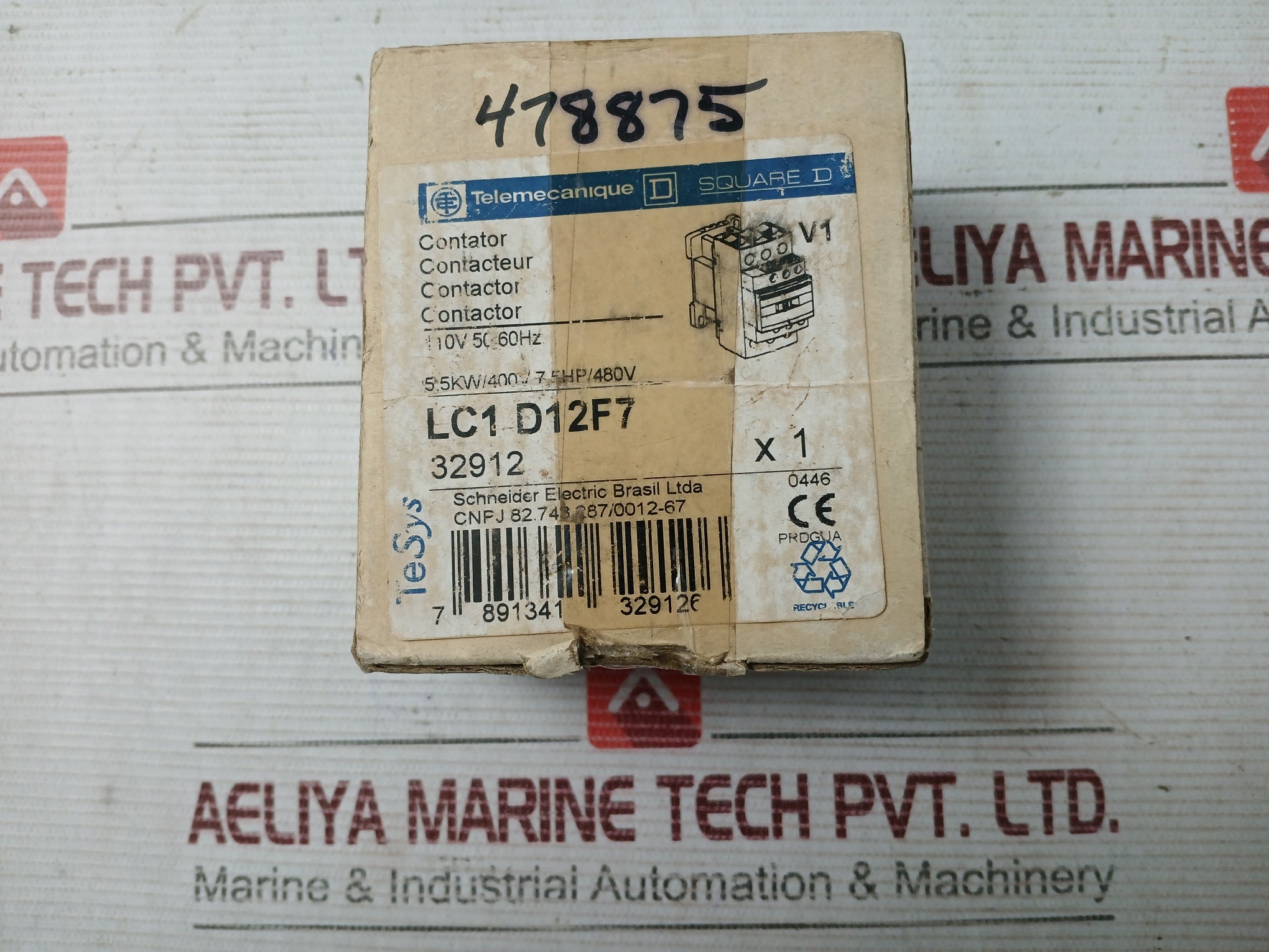 Telemecanique/square D/schneider Electric Lc1d12f7 Contactor