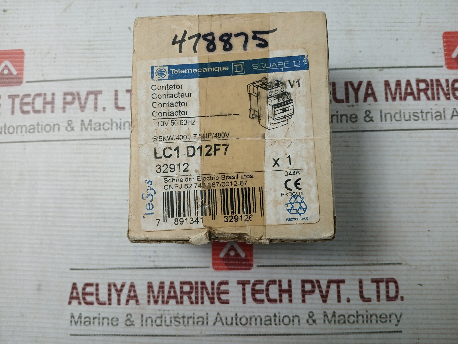 Telemecanique/square D/schneider Electric Lc1d12f7 Contactor