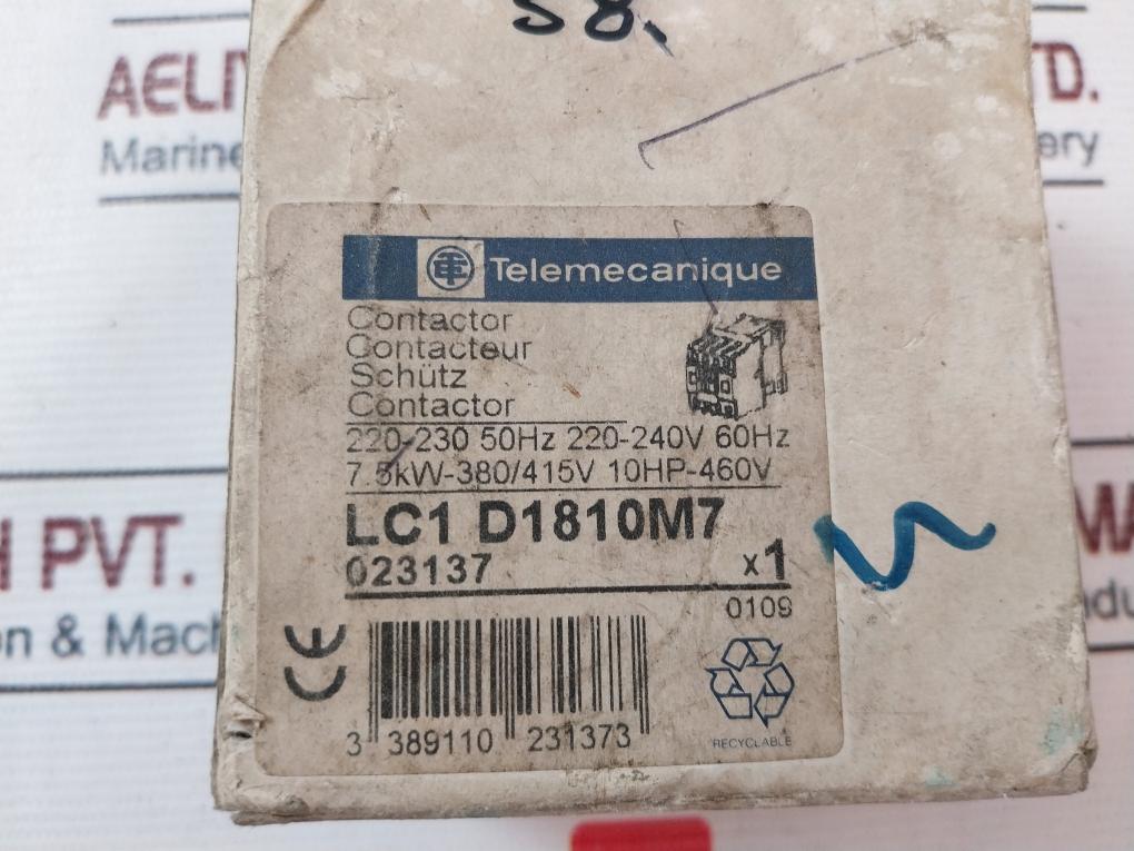 Telemecanique Lc1 D1810 Contactor 32A 1000V