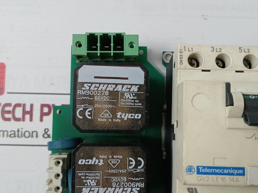Telemecanique Lc1D18 Control Circuit Board Module Lad8N20, Gv2-le16 14A Rm900278