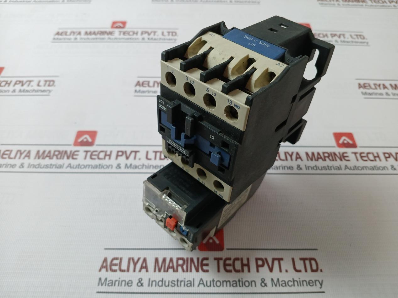 Telemecanique Lc1 D2510 Contactor With Thermal Overload Relay Lt2-e1316 50A 8 Kv