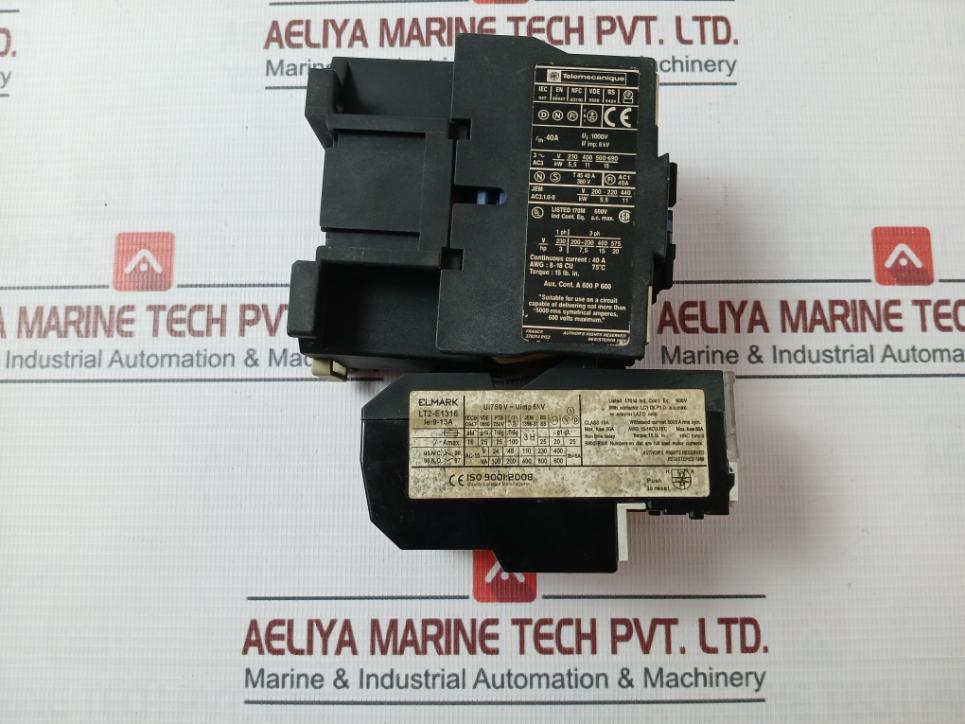 Telemecanique Lc1 D2510 Contactor With Thermal Overload Relay Lt2-e1316 50A 8 Kv