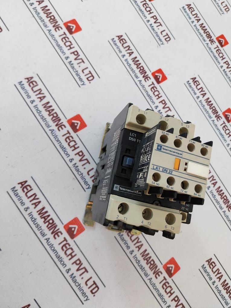 Telemecanique Lc1 D50 11/ La1 Dn22 Contactor Motor Control 80A 1000V