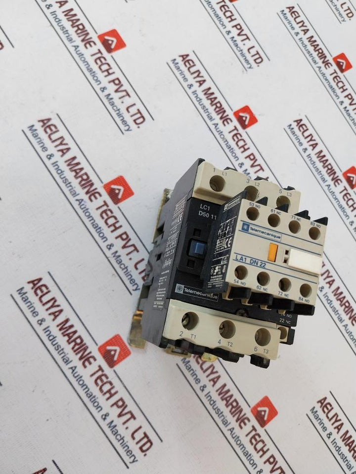 Telemecanique Lc1 D50 11/ La1 Dn22 Contactor Motor Control 80A 1000V
