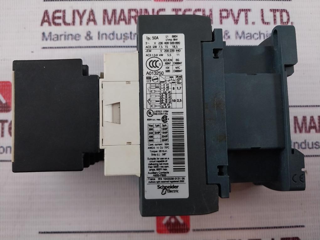 Telemecanique Lc1 D/Lp1 D, 3P Contactor W/ La1 Dn22 M Contact Block
