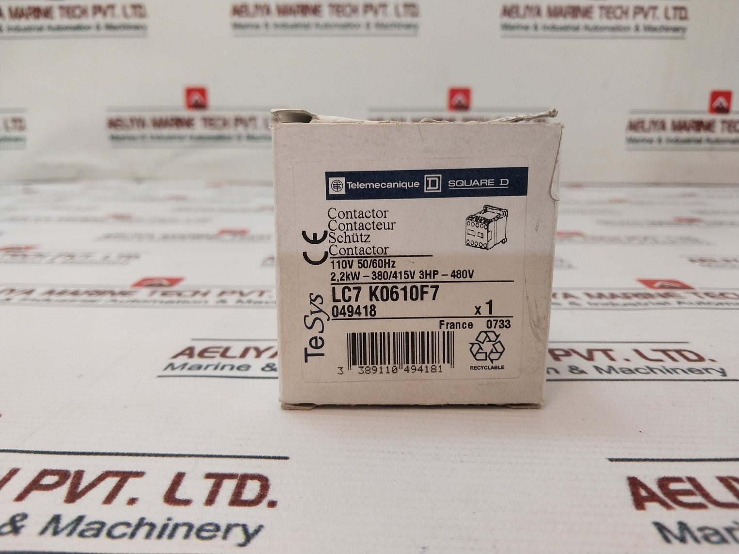 Telemecanique Lc7K0610F7 Contactor A013250 600V Awg.14-18 Cu A600 Q600