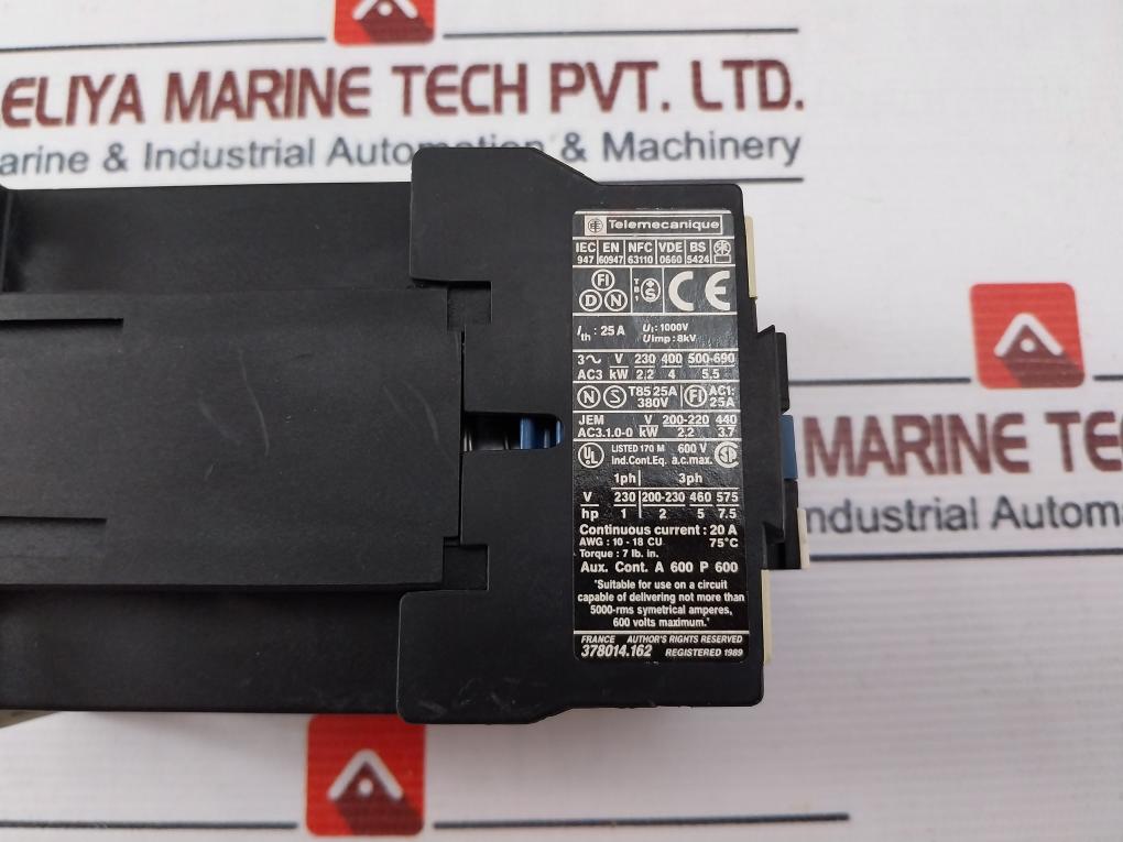 Telemecanique Lp1 D09 01 Contactor 20A 600Vac