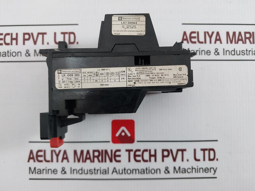 Telemecanique Lr1-d09303 Overload Relay W/ Contactor Lc1-d/Lp1-d, La7-d0964 660V~