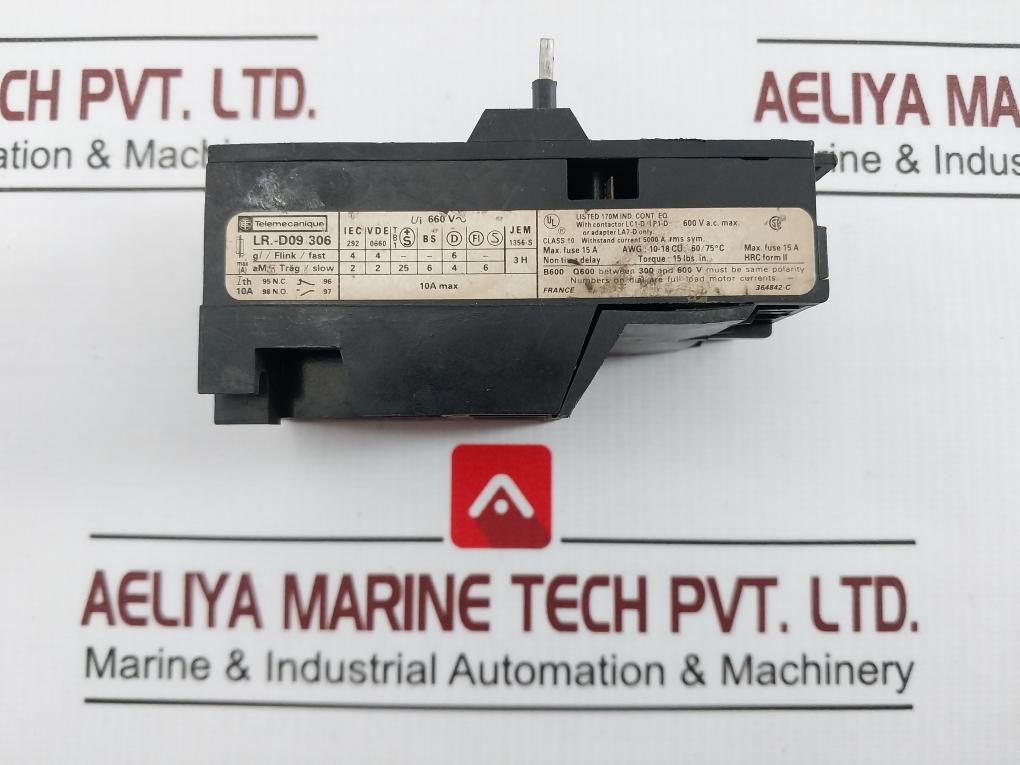 Telemecanique Lr1-d09306 Overload Relay W/ Contactor Lc1-d/Lp1-d 1-1,6A 660V~
