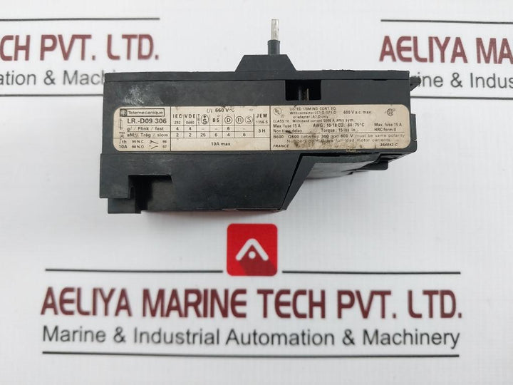 Telemecanique Lr1-d09306 Overload Relay W/ Contactor Lc1-d/Lp1-d 1-1,6A 660V~