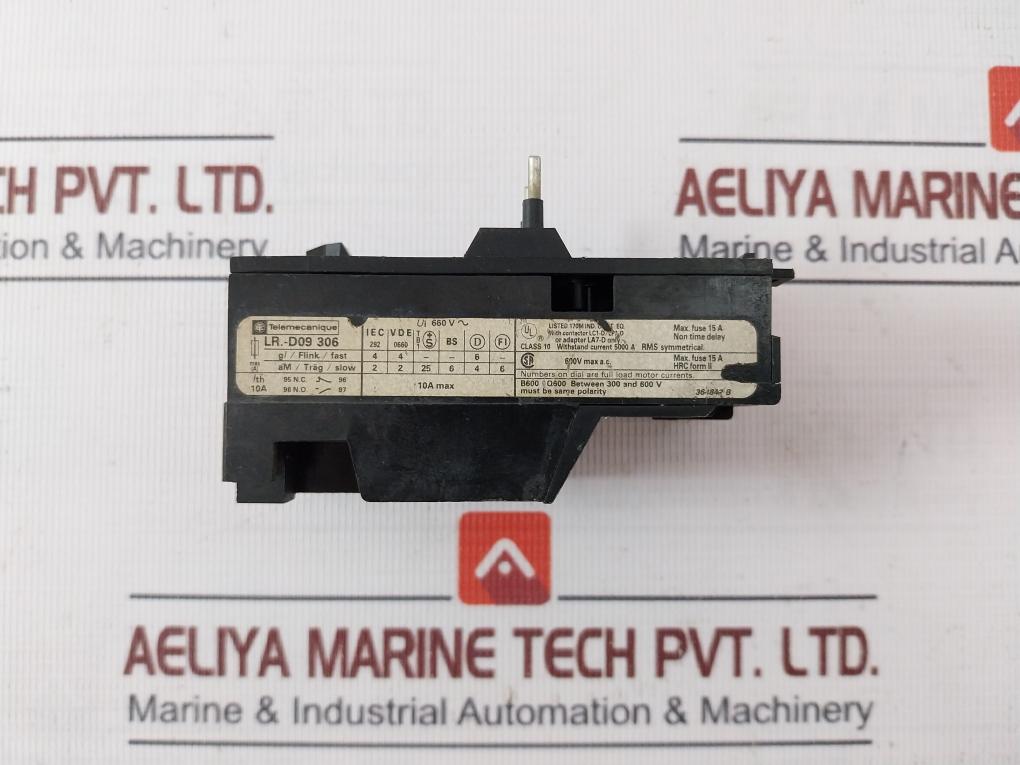 Telemecanique Lr1-d09306 Overload Relay W/ Contactor Lc1-d/Lp1-d 10A 600V 364842-B