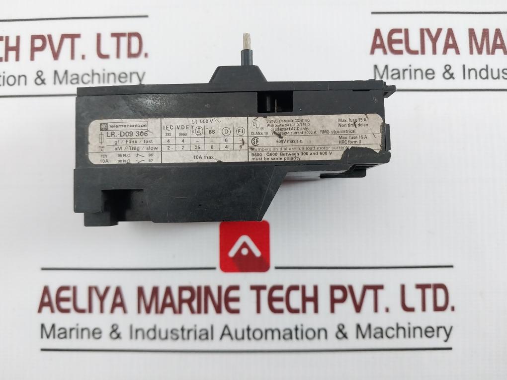 Telemecanique Lr1-d09306 Overload Relay W/ Contactor Lc1-d/Lp1-d B600 Q600 10A