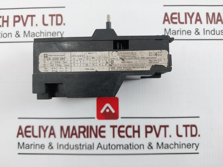 Telemecanique Lr1-d09306 Overload Relay W/ Contactor Lc1-d/Lp1-d B600 Q600 10A