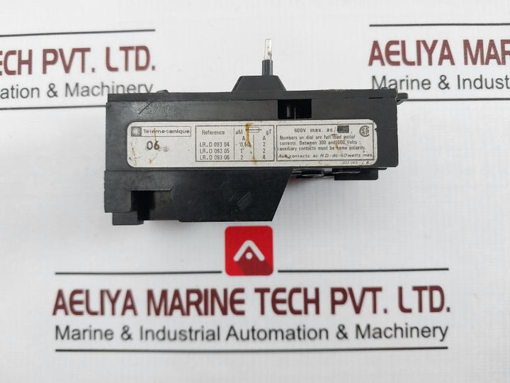 Telemecanique Lr1-d09 306 Thermal Overload Relay 1-1.6A 600V 60W 332 063 / B