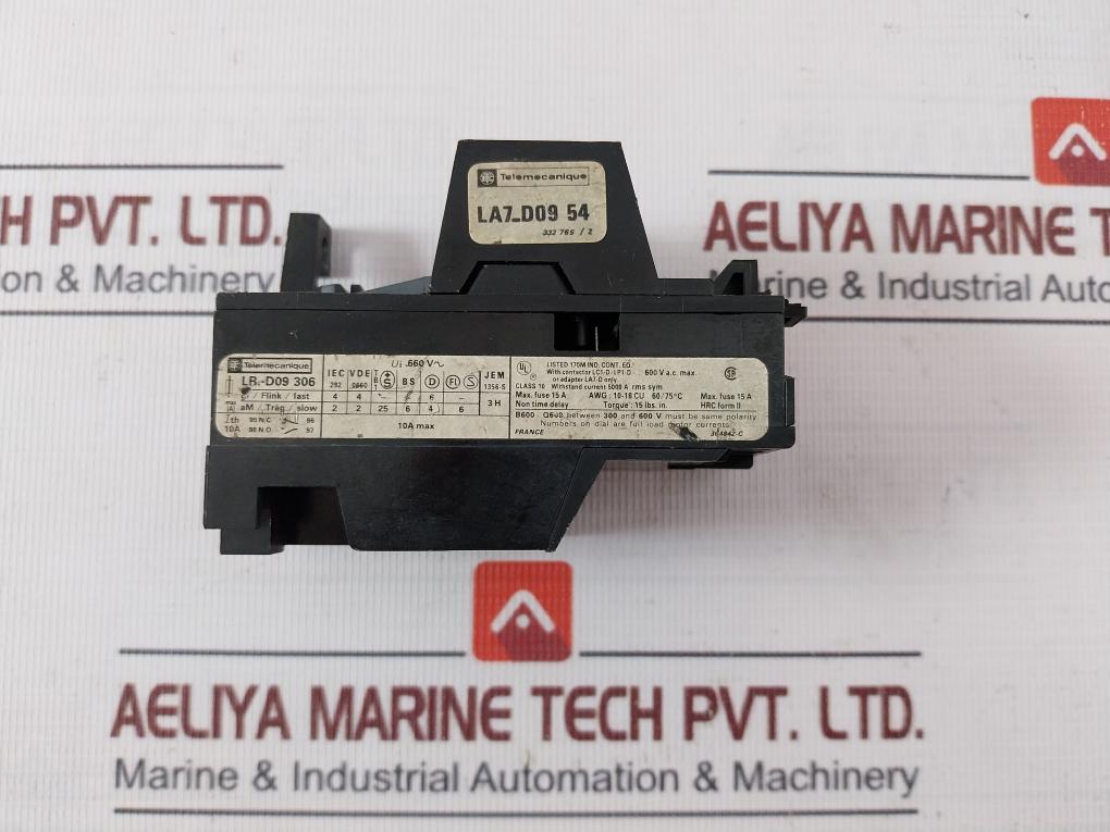 Telemecanique Lr1-d09306 Thermal Overload Relay 1-1.6A 660V Class 10