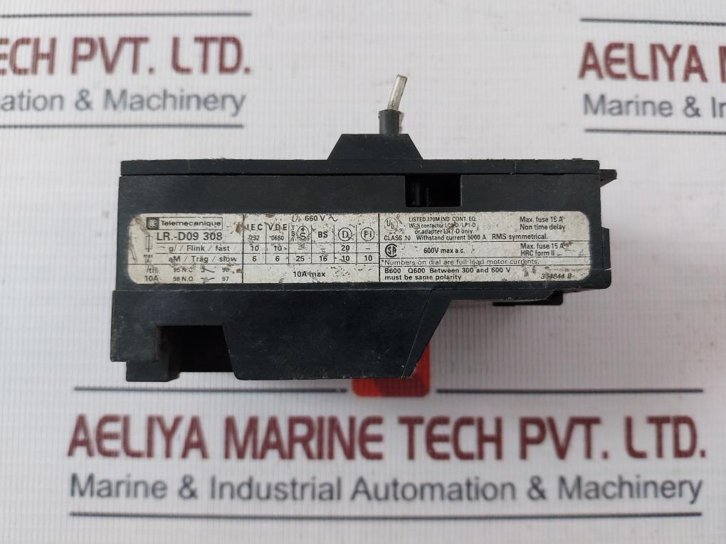 Telemecanique Lr1-d09308 Overload Relay With Contactor Lc1-d/Lp1-d 10A 600 V