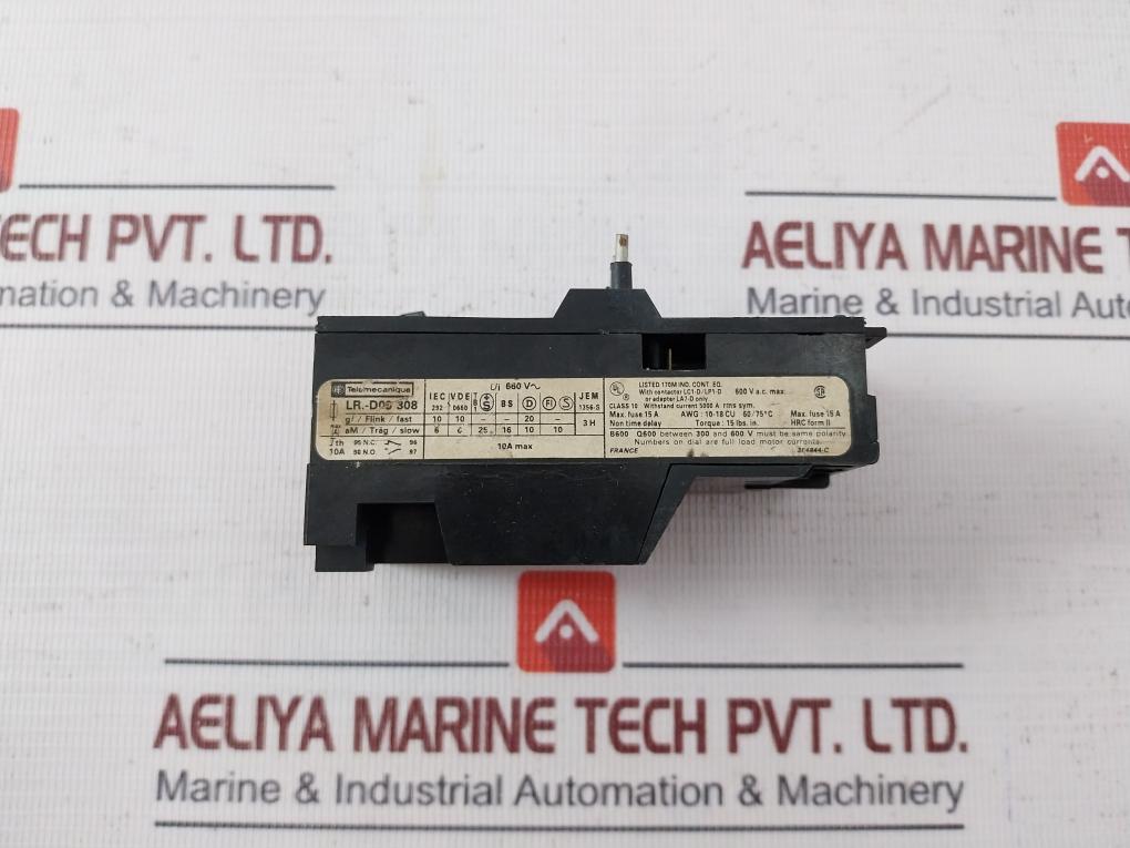 Telemecanique Lr1-d09 308 Thermal Overload Relay W/ Contactor Lc1-d/Lp1-d 5000A