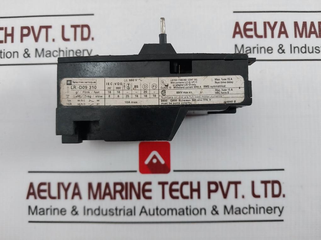 Telemecanique Lr1-d09310 Thermal Overload Relay W/ Contactor Lc1-d/Lp1-d 600Vac