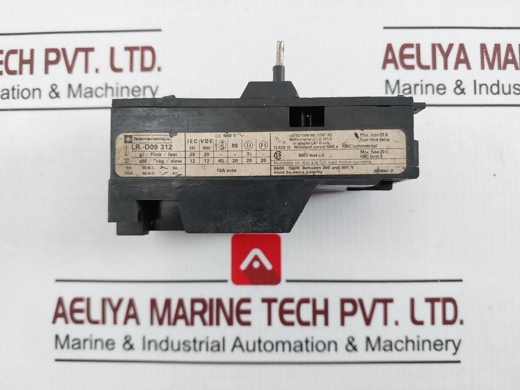 Telemecanique Lr1-d09312 Thermal Overload Relay 10A Max 660V